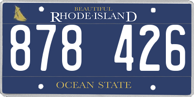 RI license plate 878426