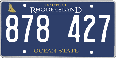 RI license plate 878427