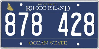 RI license plate 878428