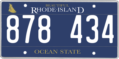 RI license plate 878434