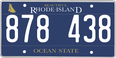 RI license plate 878438