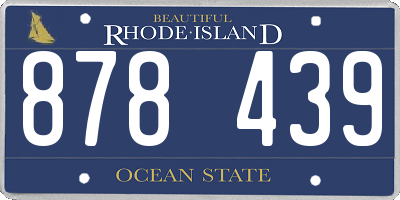 RI license plate 878439