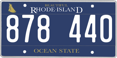 RI license plate 878440
