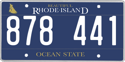 RI license plate 878441