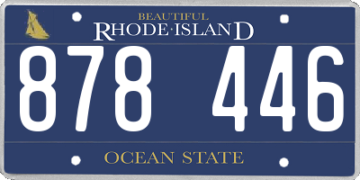 RI license plate 878446
