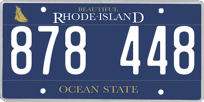 RI license plate 878448