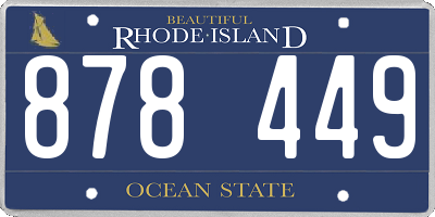 RI license plate 878449