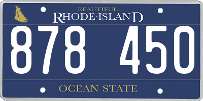 RI license plate 878450