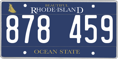 RI license plate 878459