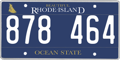 RI license plate 878464