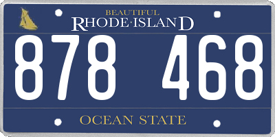 RI license plate 878468