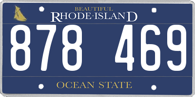 RI license plate 878469