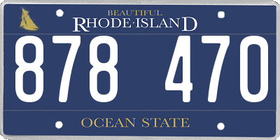 RI license plate 878470