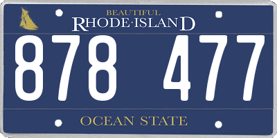 RI license plate 878477