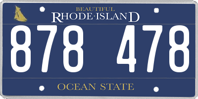 RI license plate 878478
