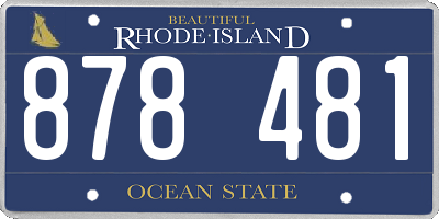 RI license plate 878481