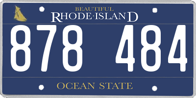 RI license plate 878484