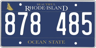 RI license plate 878485