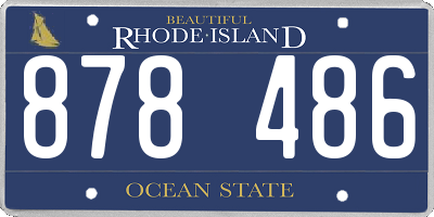 RI license plate 878486
