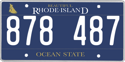 RI license plate 878487