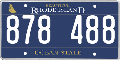 RI license plate 878488