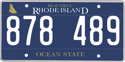RI license plate 878489