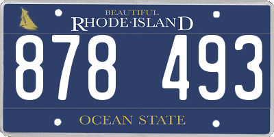 RI license plate 878493