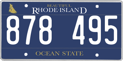 RI license plate 878495