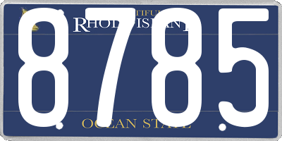 RI license plate 8785