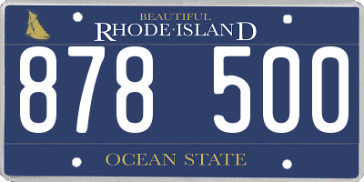 RI license plate 878500