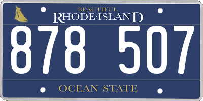 RI license plate 878507