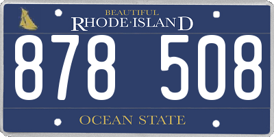 RI license plate 878508