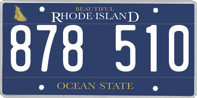 RI license plate 878510