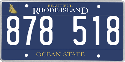 RI license plate 878518