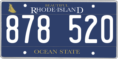 RI license plate 878520
