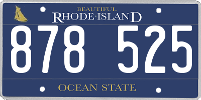 RI license plate 878525