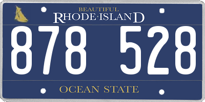RI license plate 878528