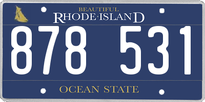 RI license plate 878531