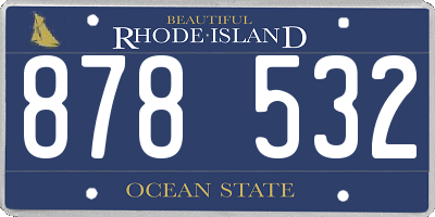RI license plate 878532