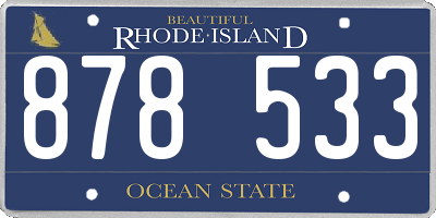 RI license plate 878533