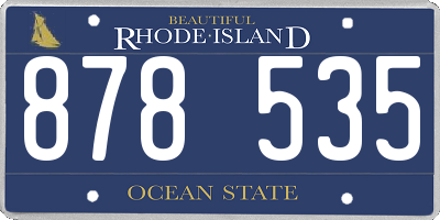 RI license plate 878535