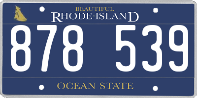 RI license plate 878539