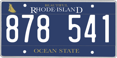 RI license plate 878541
