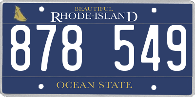 RI license plate 878549