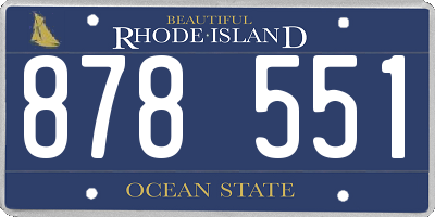 RI license plate 878551