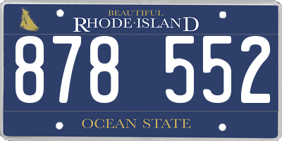 RI license plate 878552