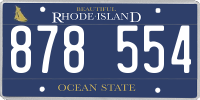 RI license plate 878554
