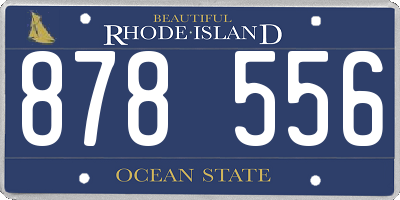 RI license plate 878556