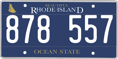 RI license plate 878557