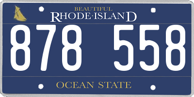 RI license plate 878558